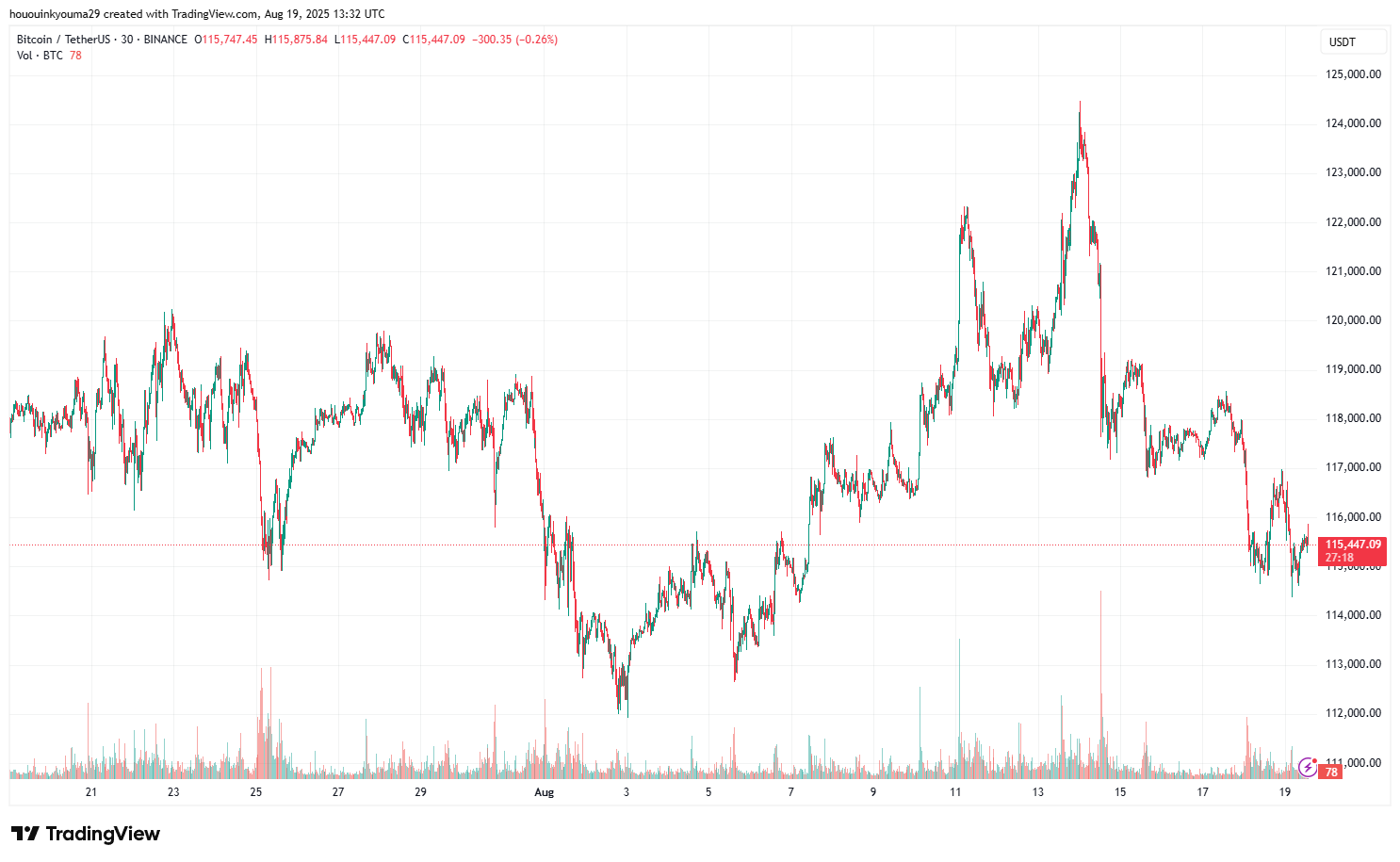 Binance: Image du graphique btcusdt par hououinkyouma29