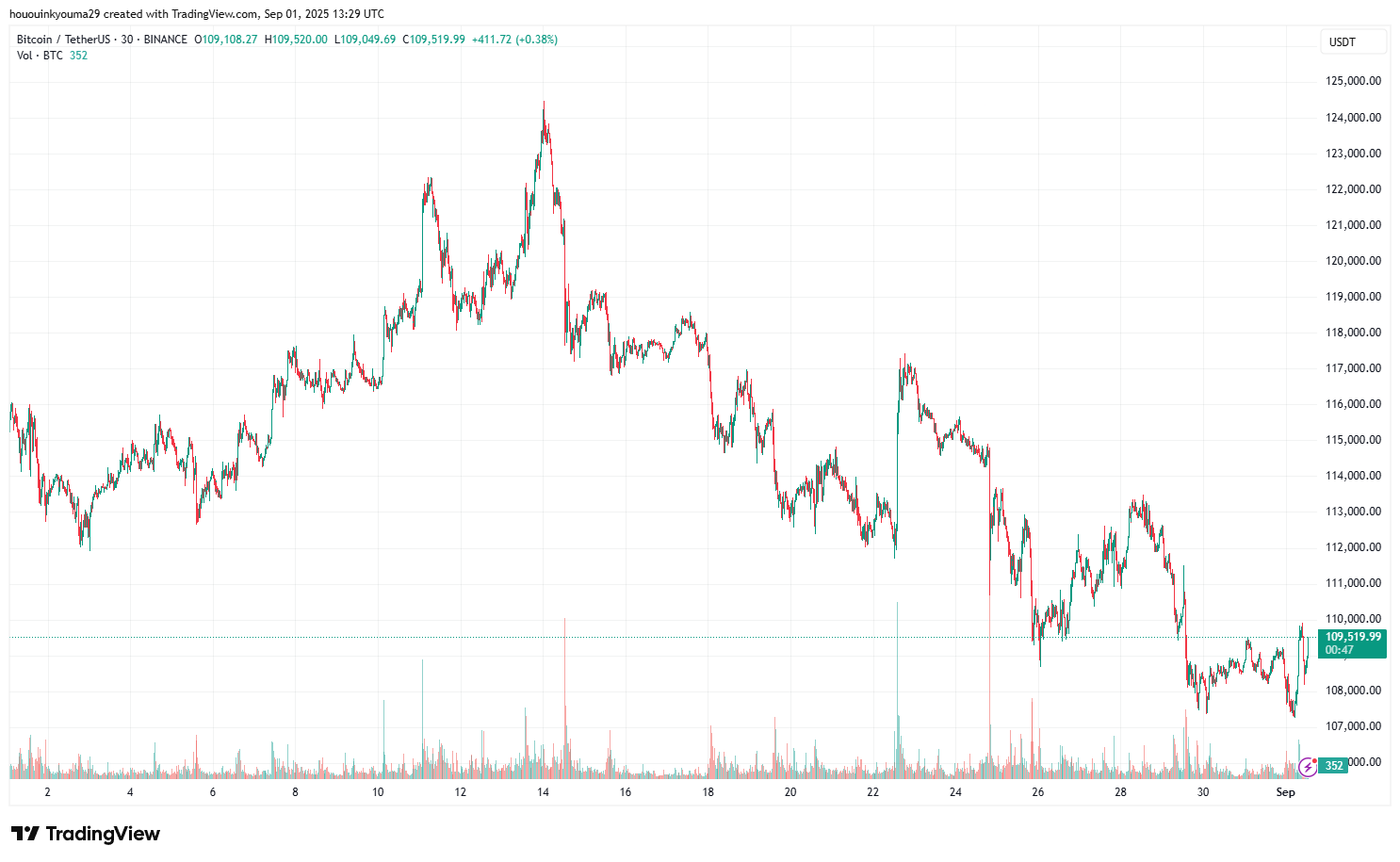 Binance: Image du graphique btcusdt par hououinkyouma29